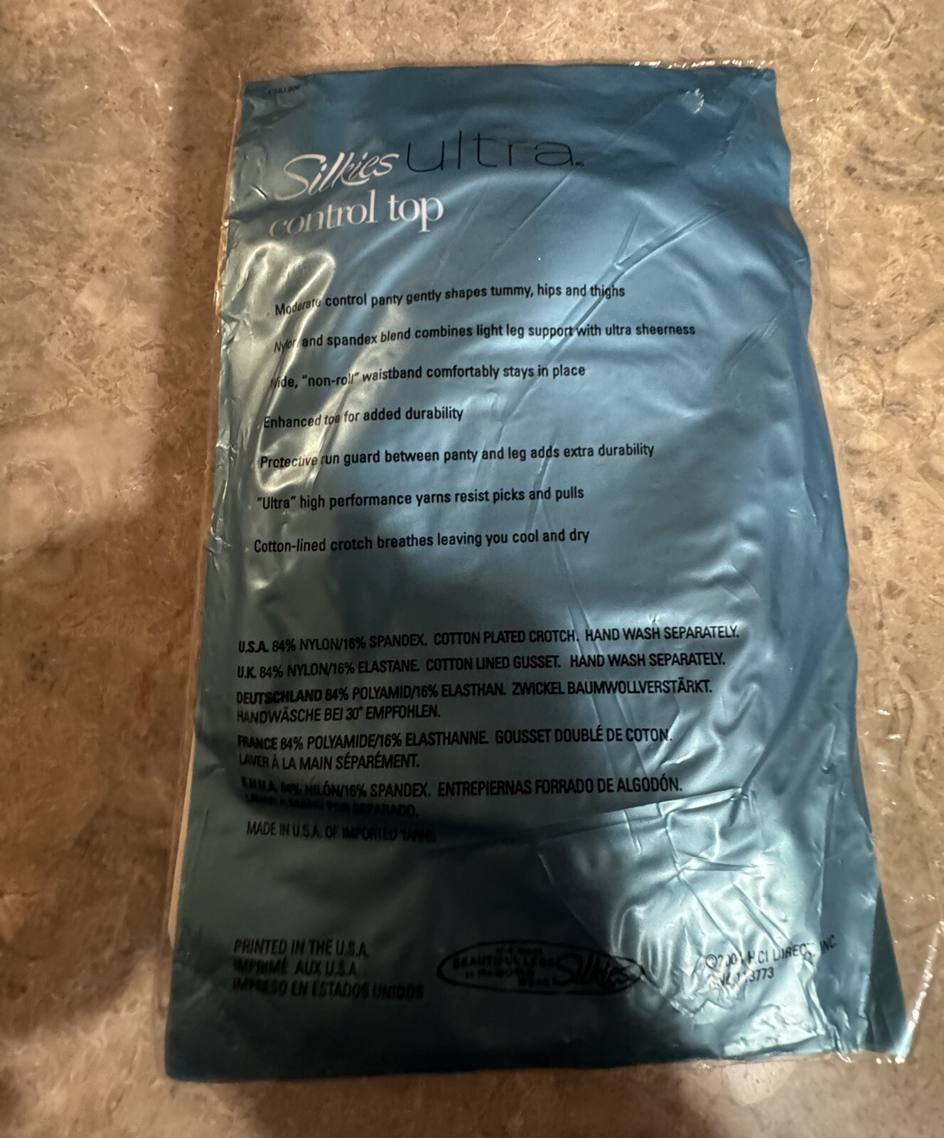 VINTAGE SILKIES ULTRA CONTROL TOP PANTYHOSE! SIZE X-TALL. NAVY BLUE. NEW!
