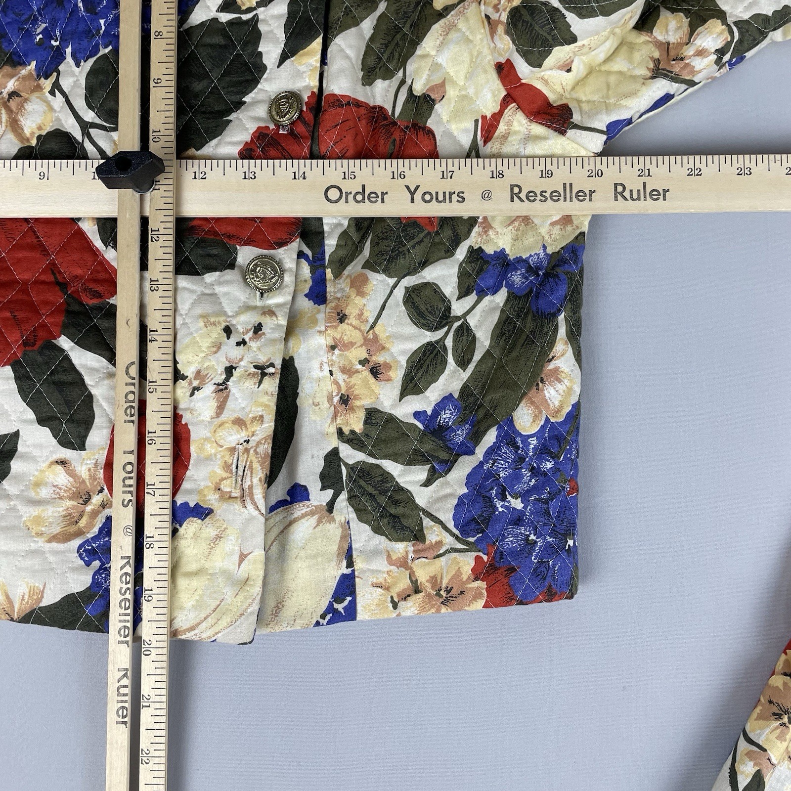 Jeffrey & Dara 2 Piece Vintage Dress 80’s Quilted Women’s Sm Bold Floral Print