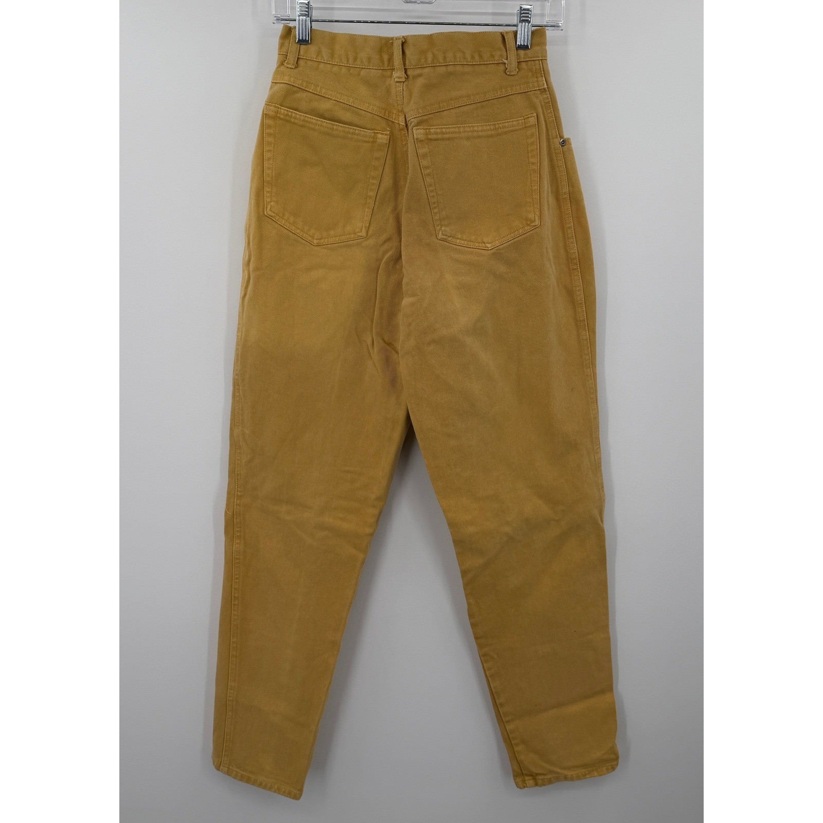 Vintage Nuovo County Seat Mustard Yellow High Waisted Tapered Denim Pants 7/8