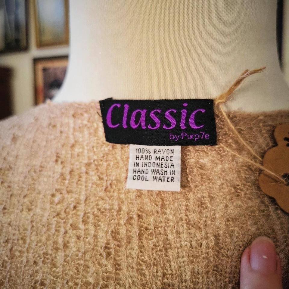 Classic Cream Knit Cardigan by Purp7e Vintage Y2K Early 2000s Bell Sleeve Cute