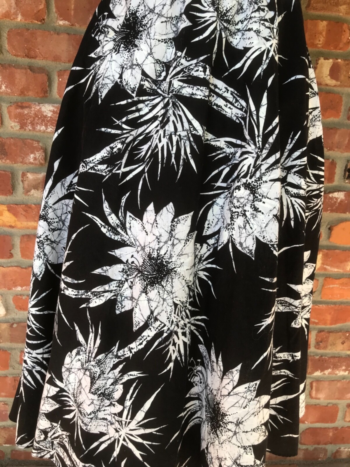 Vintage Batik Bamboo Shirt Dress Double Collar Safari Bohemian 80s wide sweep