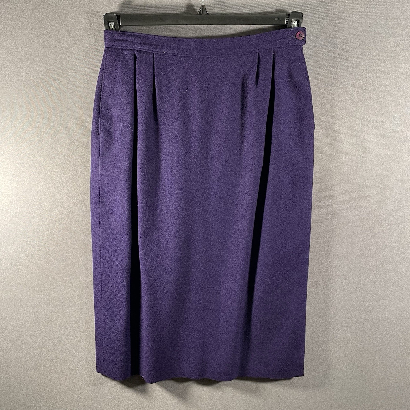 Vintage 1980’s Pendleton Wool Crepe Suit Skirt Blazer Purple USA Sz 8 *READ*