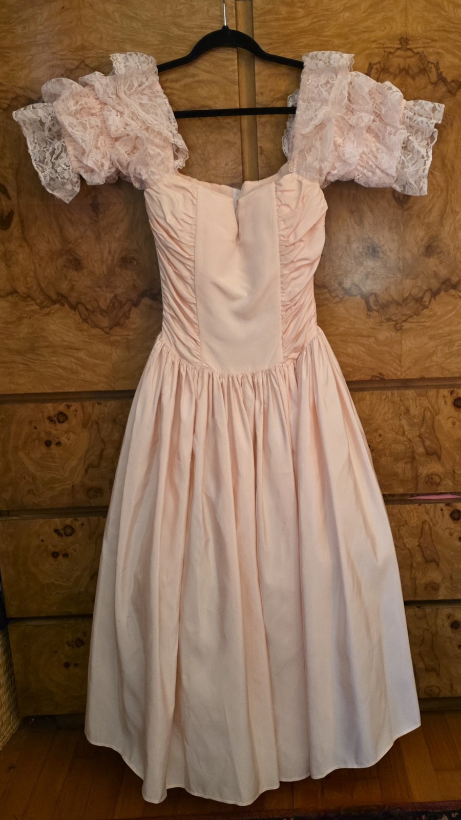 GUNNE SAX ~ VINTAGE 80’S PINK FRILLY PROM FORMAL DRESS ~ Refer To Measurements