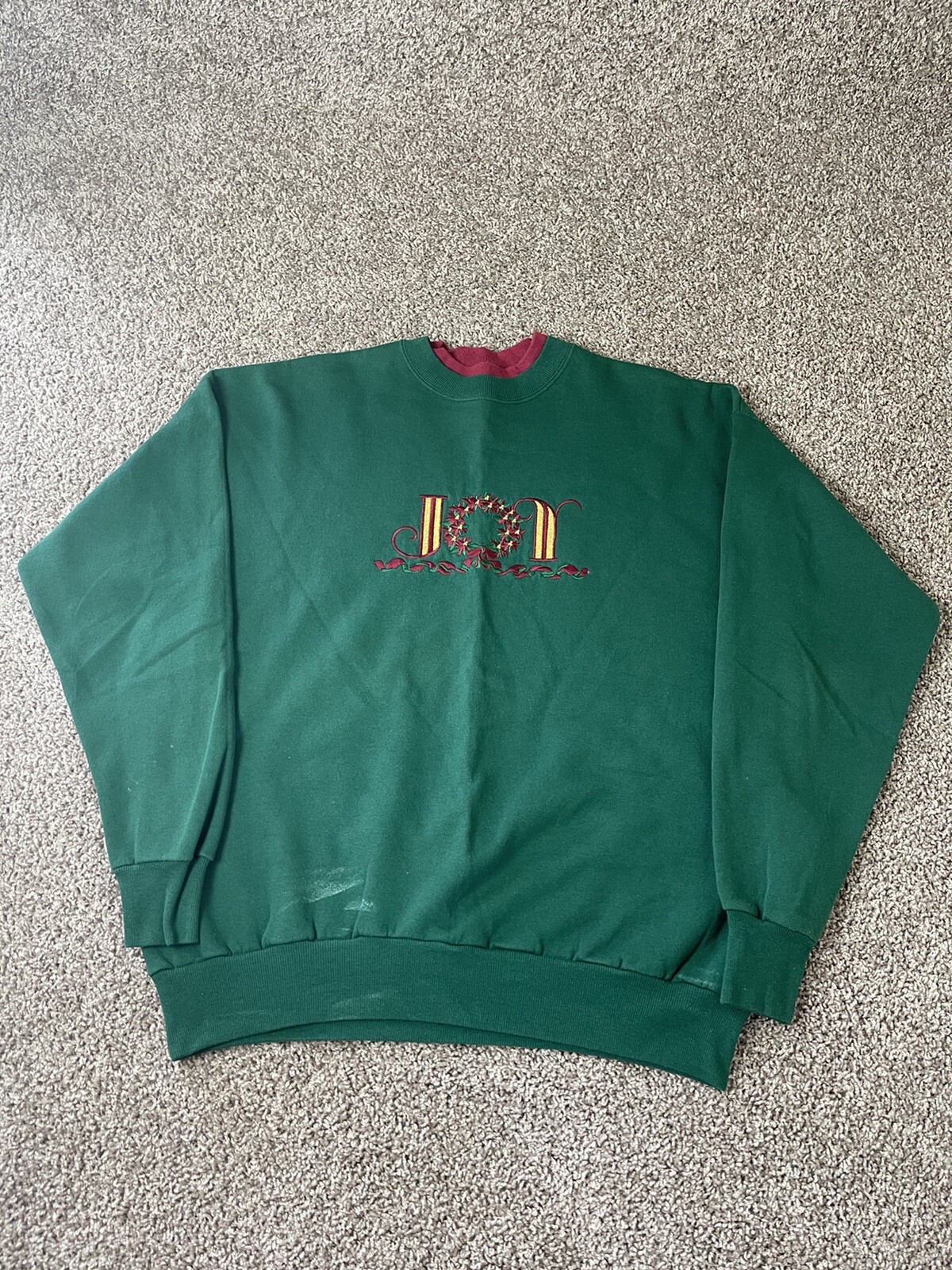 Vintage MC Sportswear Christmas Crewneck Sweatshirt Grandma Adult Large Green