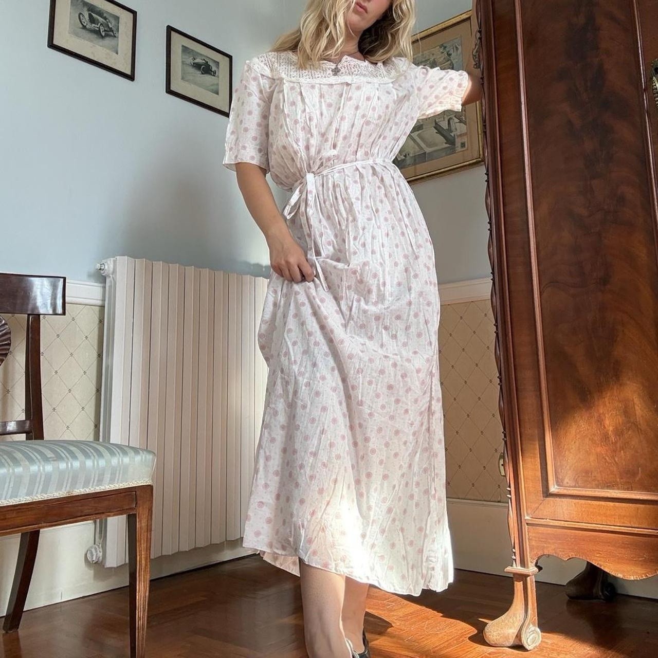 Antique Cotton Italian Nightgown