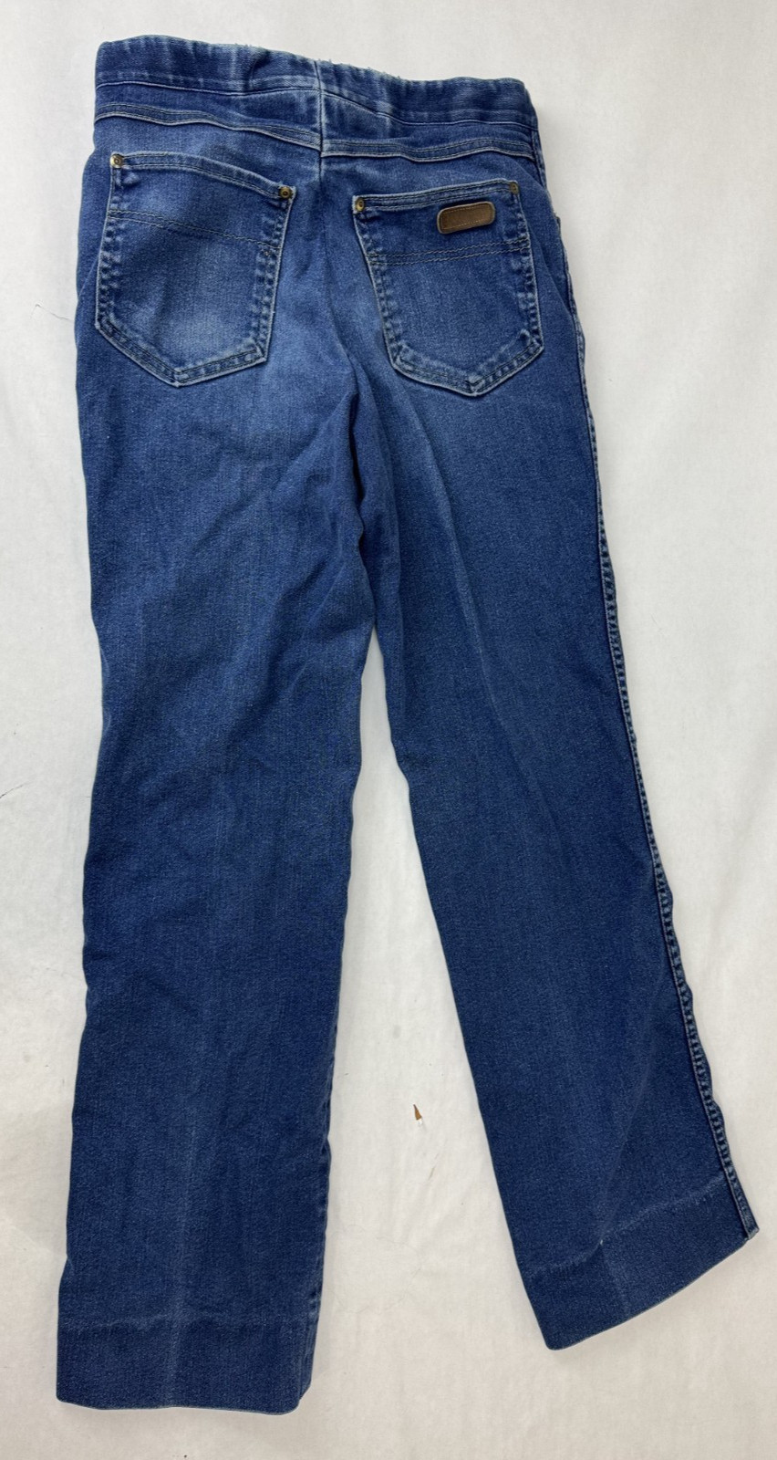 1970s Vintage Sansabelt Jeans Blue High Rise Built-In Stretch Waistband USA 28