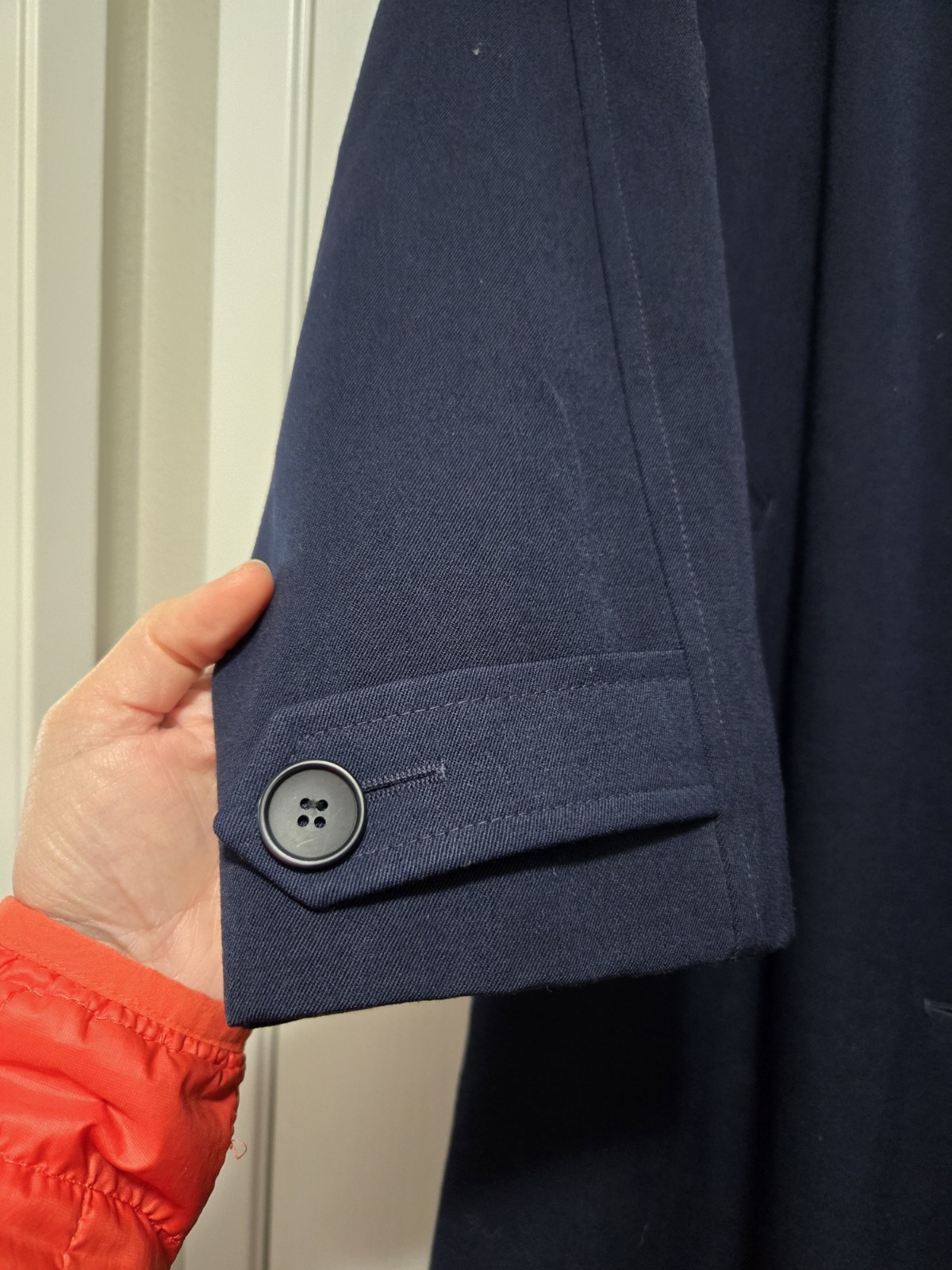 Vintage Tempo Europa London Fog 100% Wool Trench Coat Women’s 12 Regular Blue