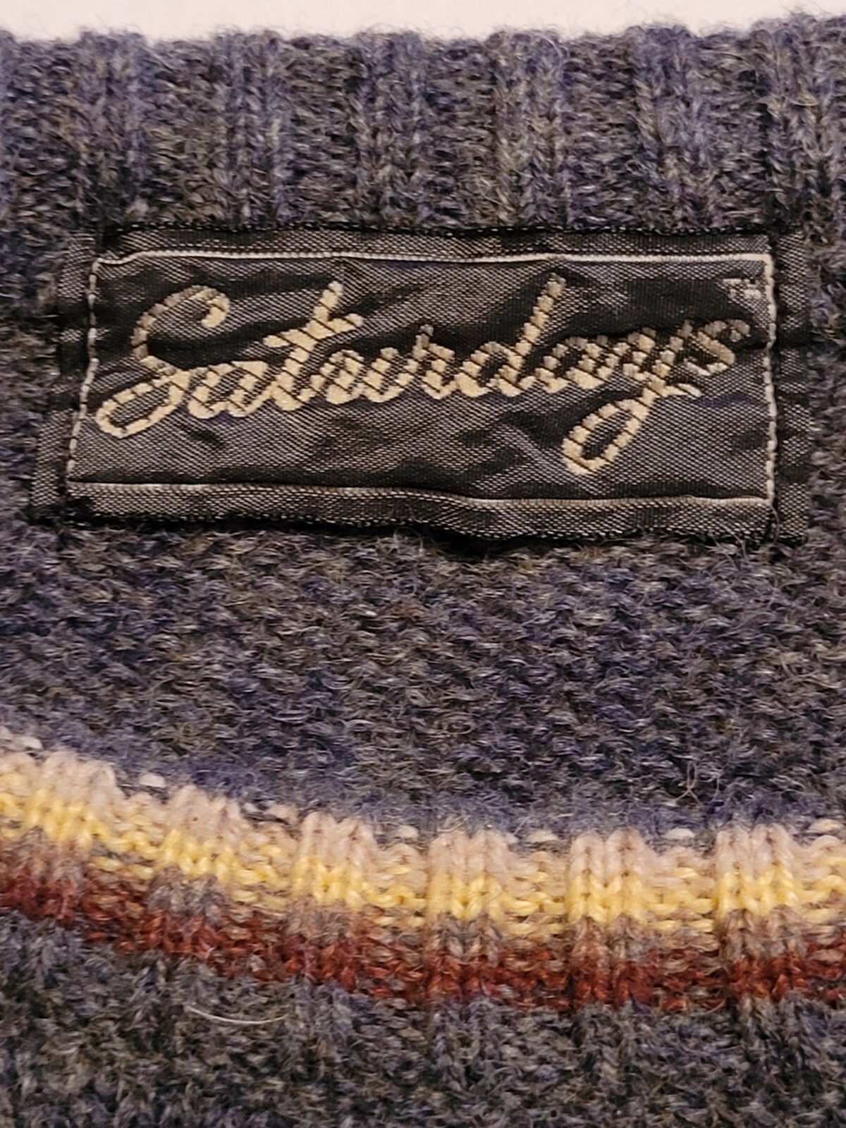 Vintage Women’s Saturday’s Sweater Size Large. Acrylic and wool blend.