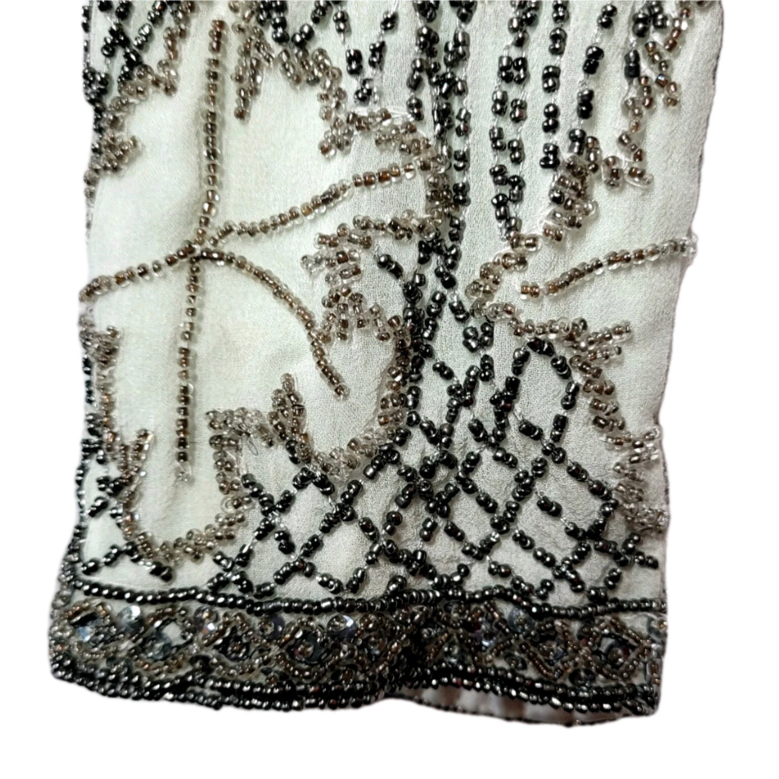 Adrianna Papell Evening Jacket 100% Silk Intricate Crystal Beaded Womens NWT
