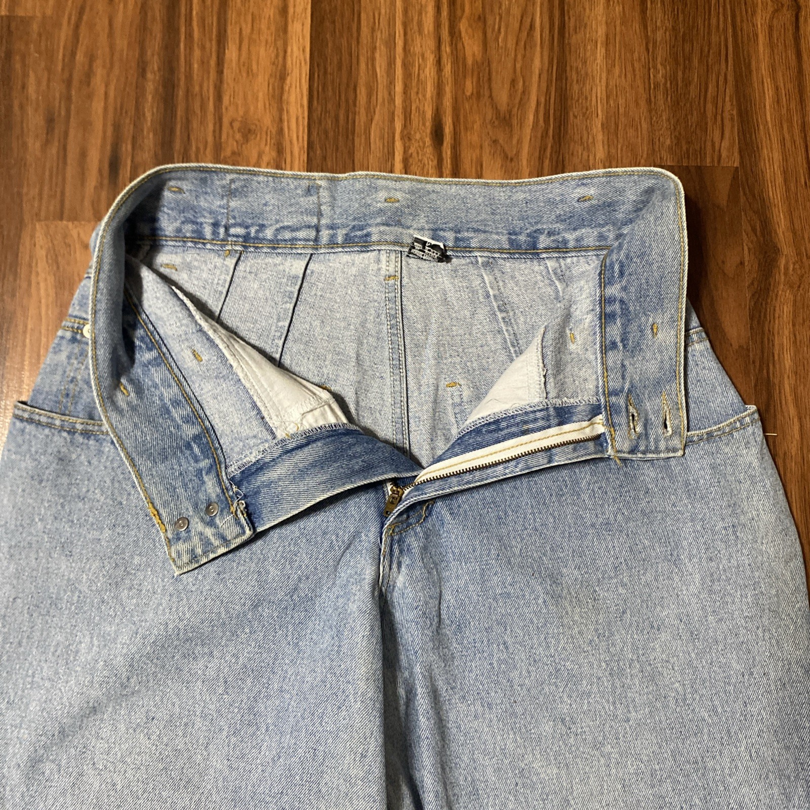 Vintage Y2K Baxter Women’s Jeans Sz M 30×25.5 Baggy Wide Leg Pleated High Rise