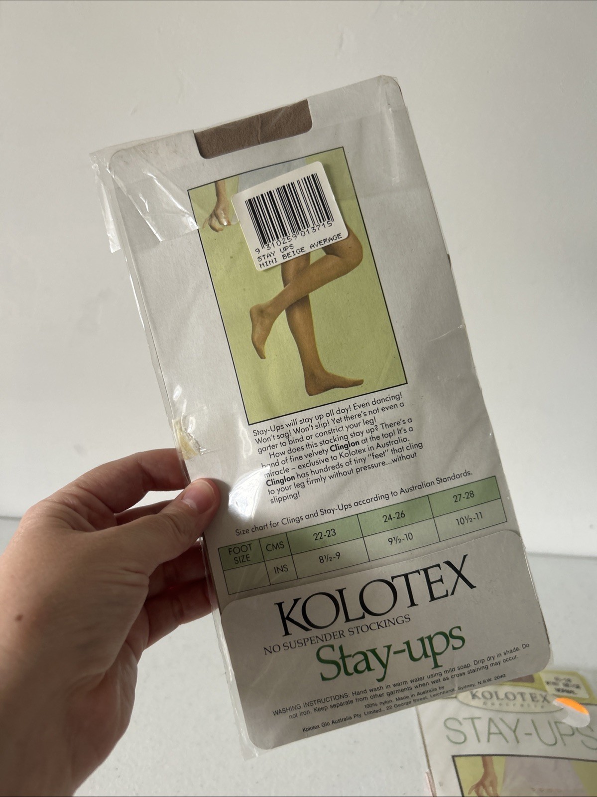 Kolotex Stay – Ups – 9 1/2 – 10 Mini Beige Normal Made In Australia NEW