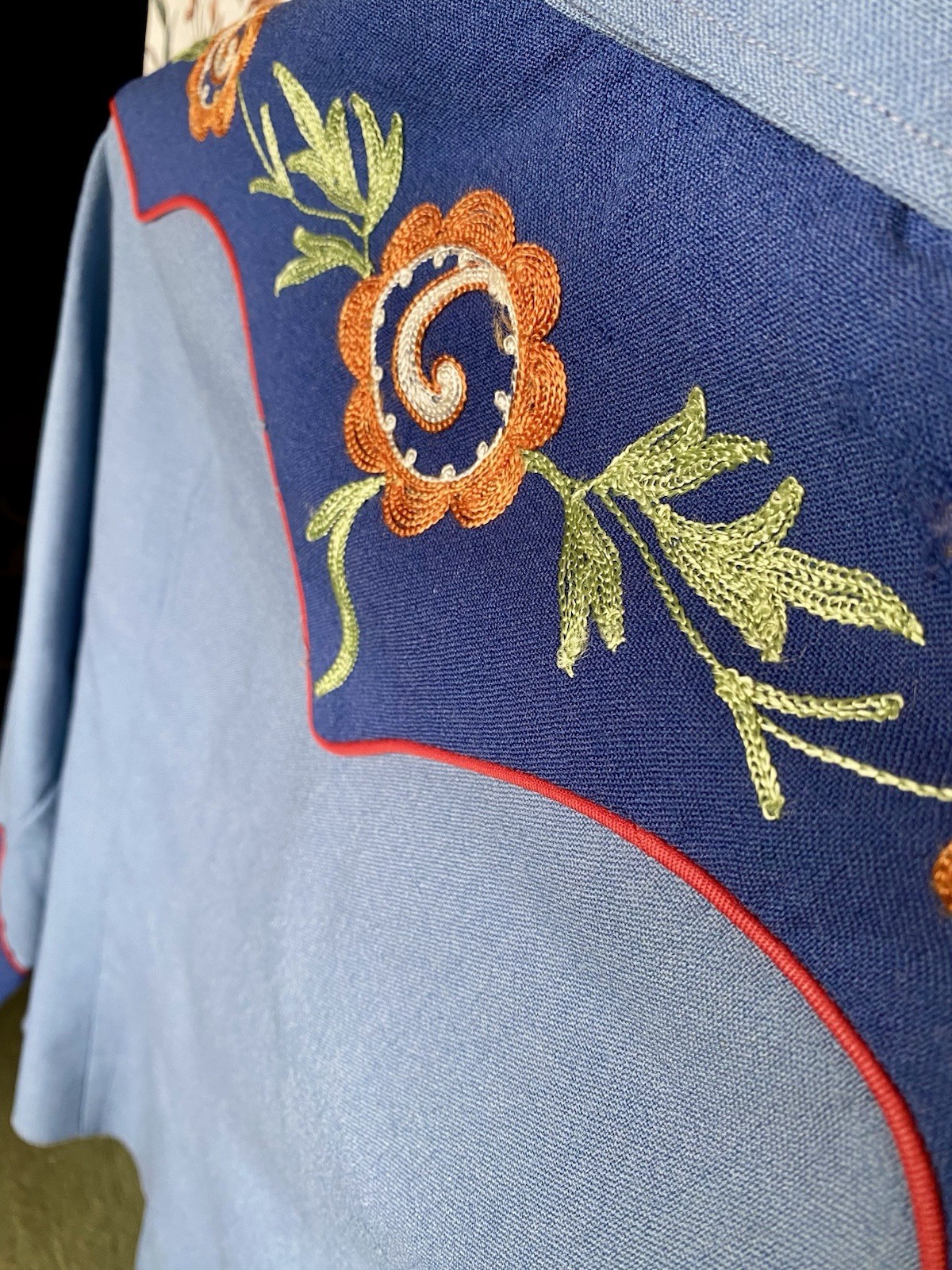 Vintage H Bar C California Ranch Wear Western style Shirt Floral Size S/M