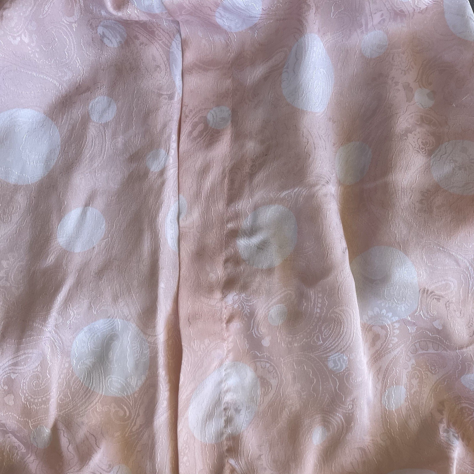 Vintage 1980s Alexis Fashion Inc Pink White Polka Dot Secretarial Dress Size S