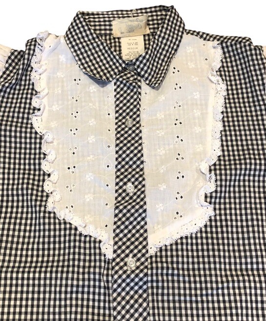 JERI BEE Western Prairie Square Dance Blouse & Skirt Gingham Womens Size M