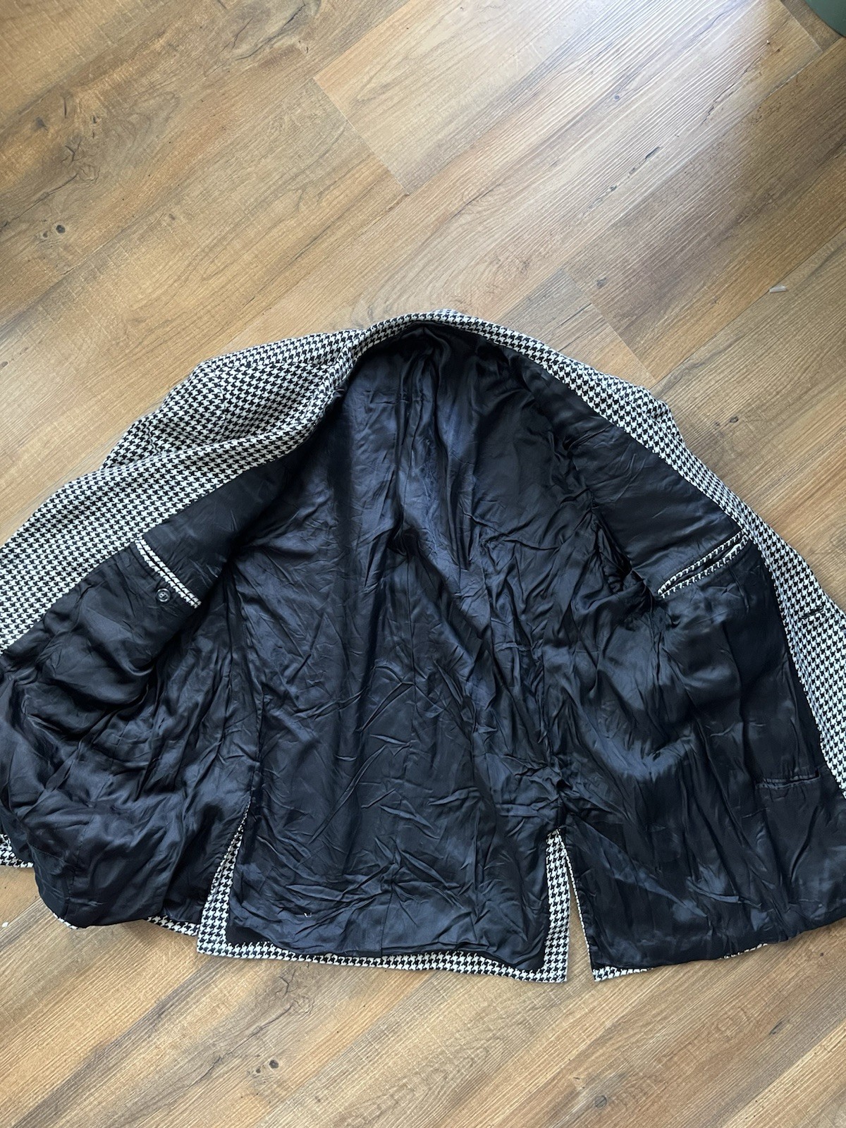 Vintage Blazer 70s| Made in Italy| Houndstooth| 100% Wool| Oversized