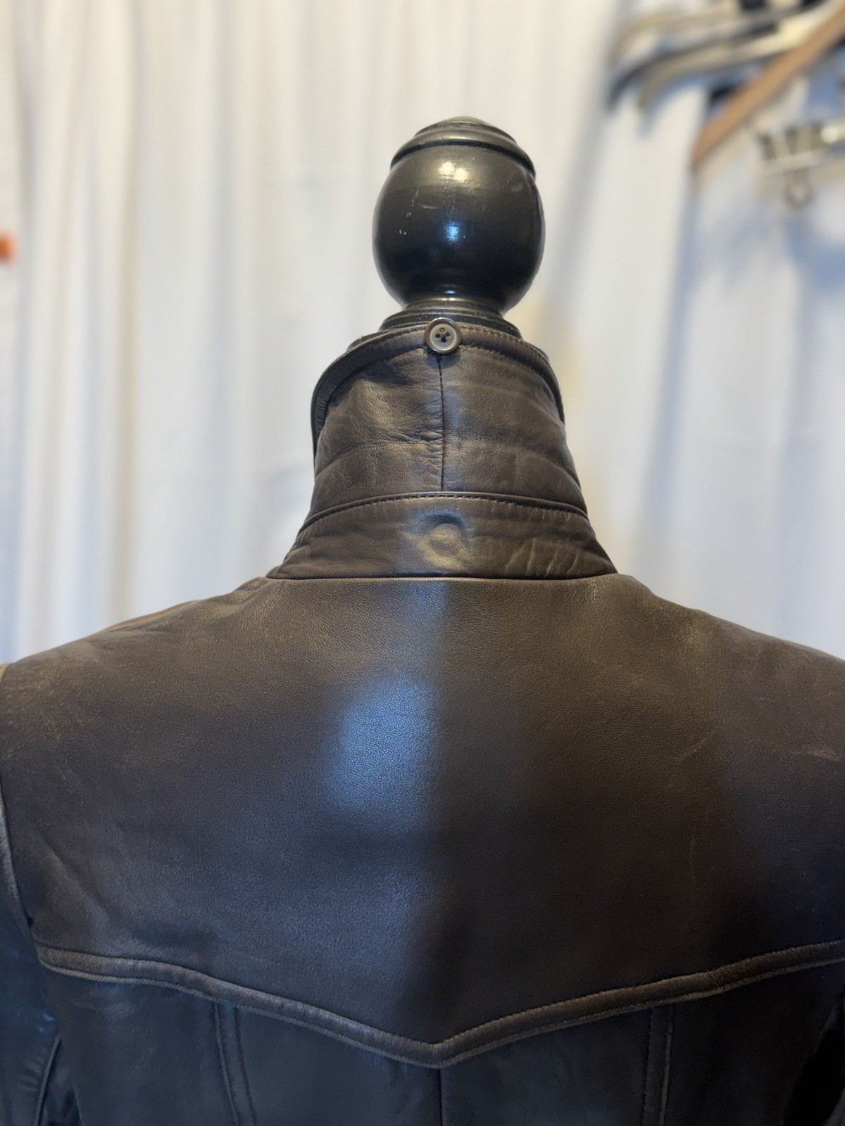 Vintage Lord & Taylor Brown Leather Jacket Size 4 90s Y2K Minimalist Indie Sleek