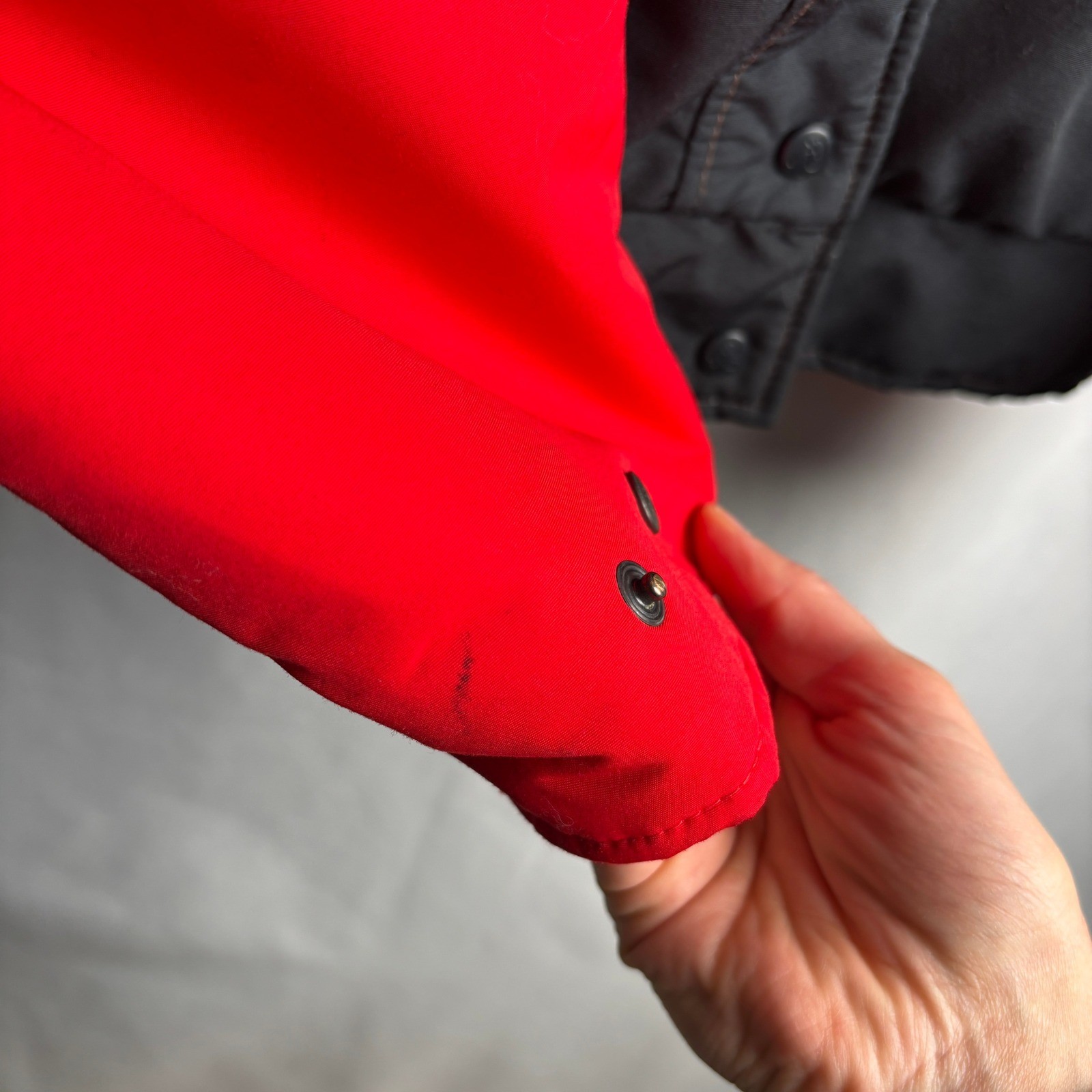 Vintage Roffe Red Black Color Block Womens Small Ski Jacket Retro Bold G0retex
