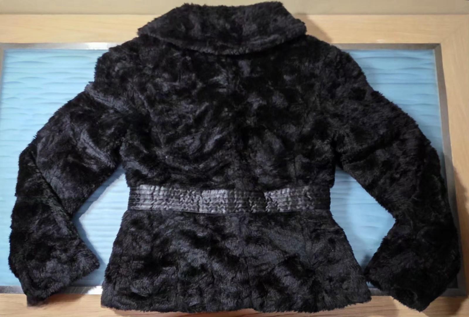 Sans Souci Jacket w/ Faux Fur Collar Flower Mid – Size Medium