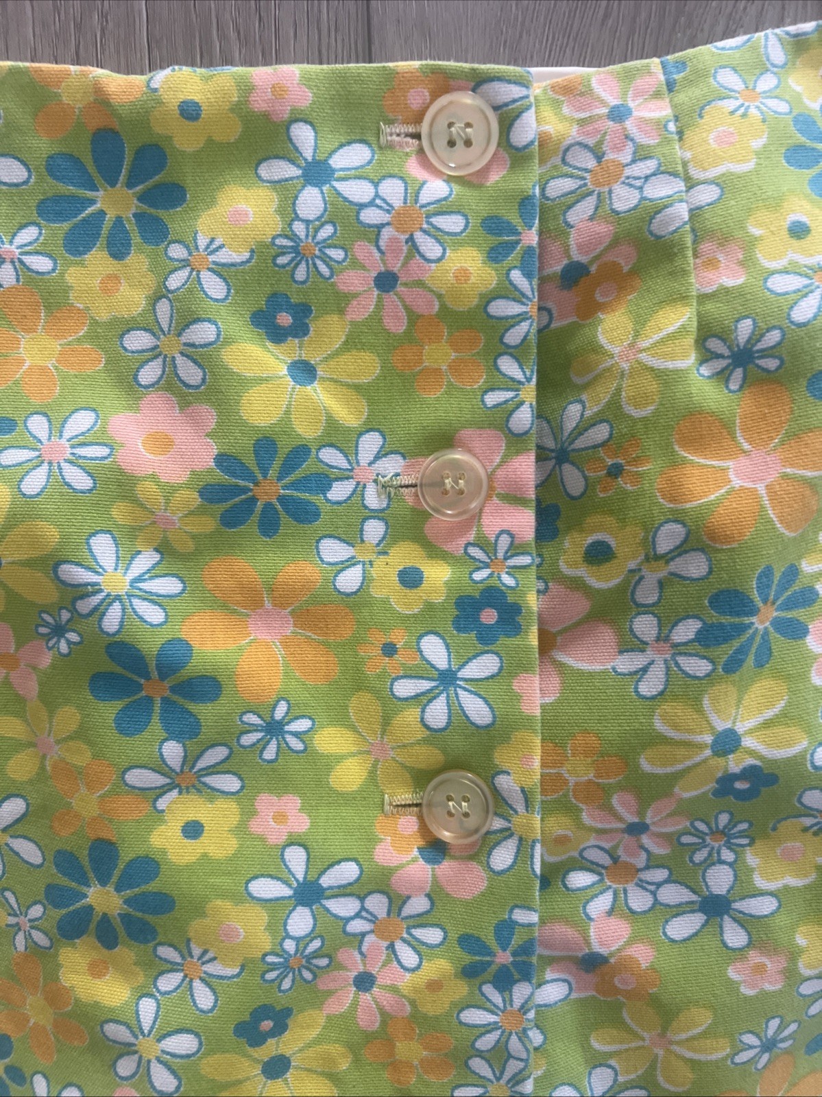 Vtg 70s Golf-a-Rounds by Louise Suggs Mini Skort Skirt Daisy Flower Power 26”