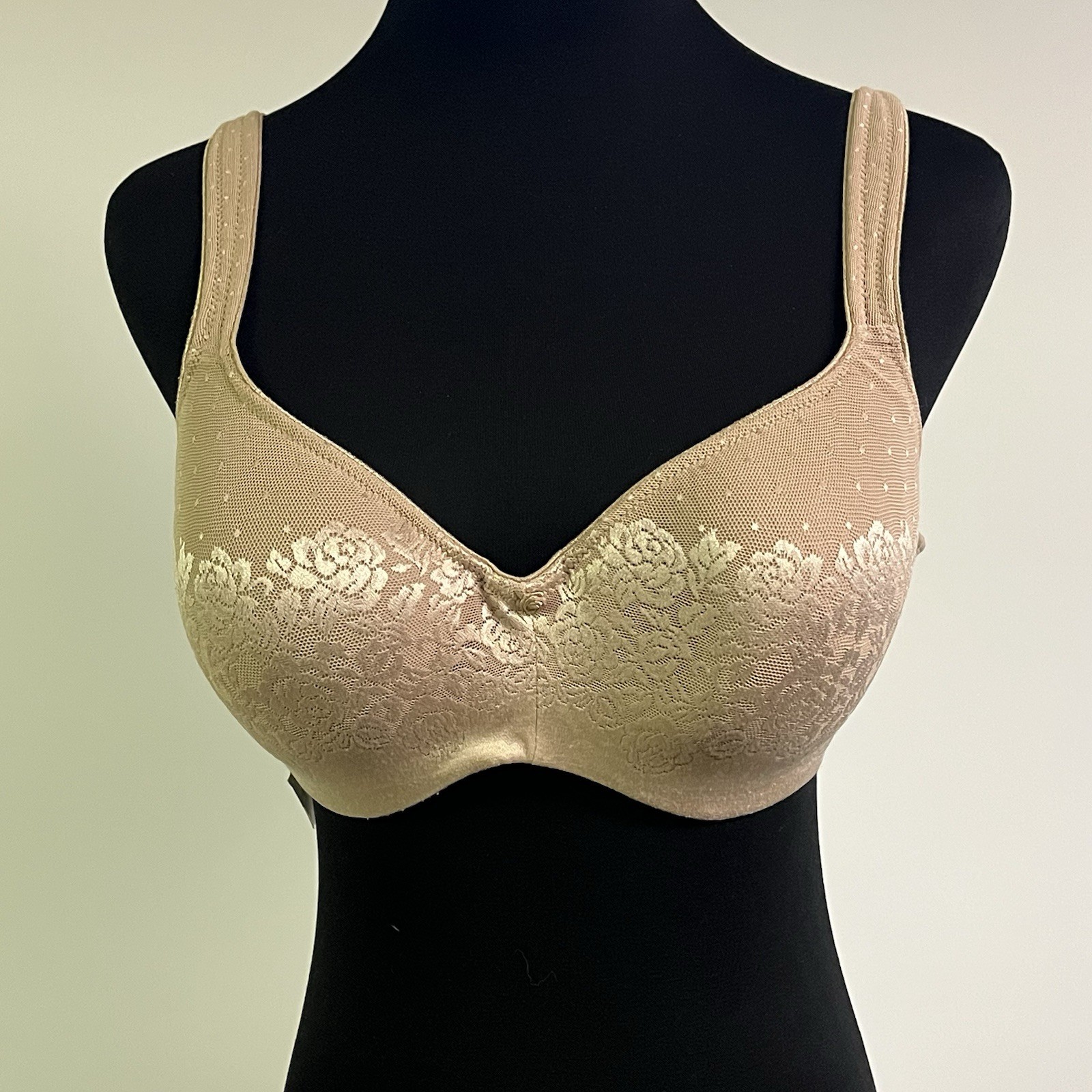 SOMA Beige Underwire Bra w/Lace Overlay Size 36D