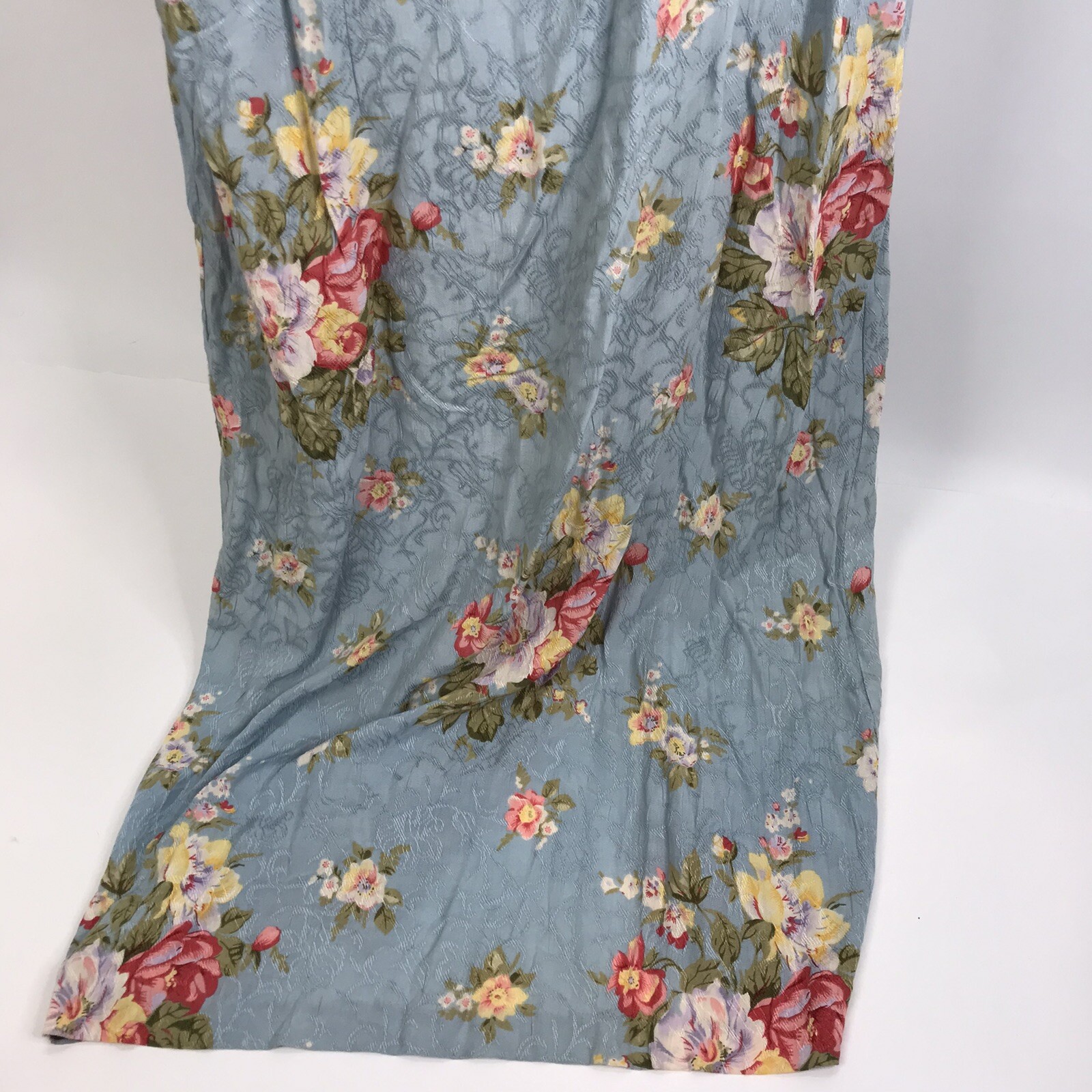 Vintage Dress K. Studio Sz 16 Column Floral Textured Rayon Boho Cottagecore