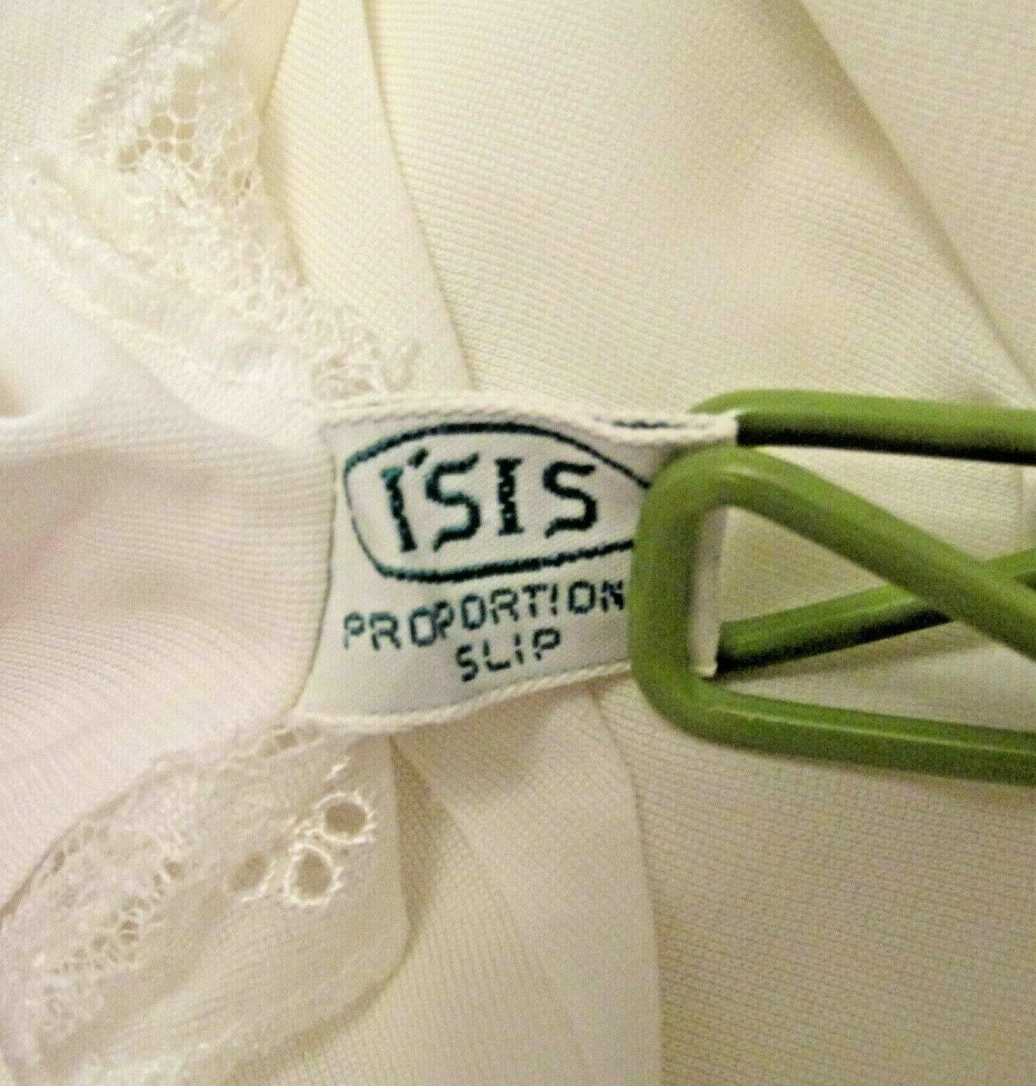 Isis Nylon Tricot Crystal Pleats Lace Full Dress Proportioned Slip 38 USA made