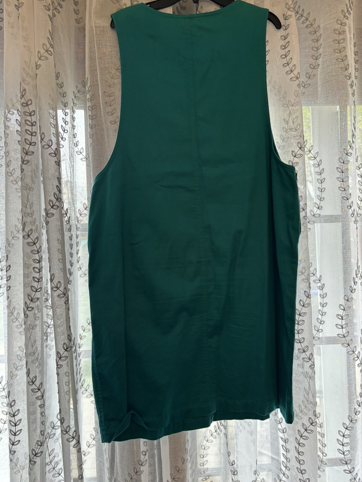 Vintage 90s FADS Teal Green Cotton Jumper w Patch Pockets Size L
