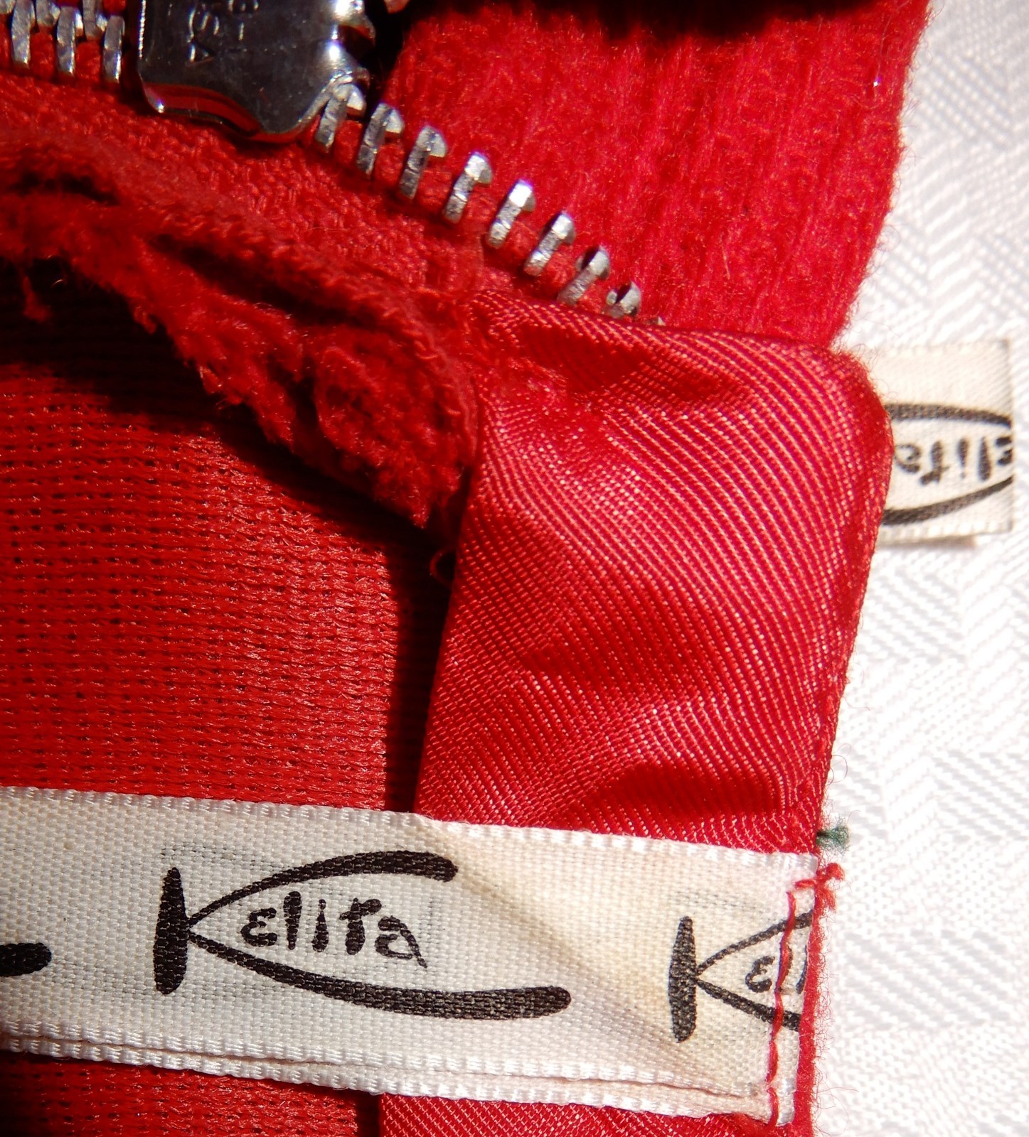 Vtg 1950’s MCM Kelita A line Red Wool & Nylon Corduroy Mini Skirt Beautiful HTF
