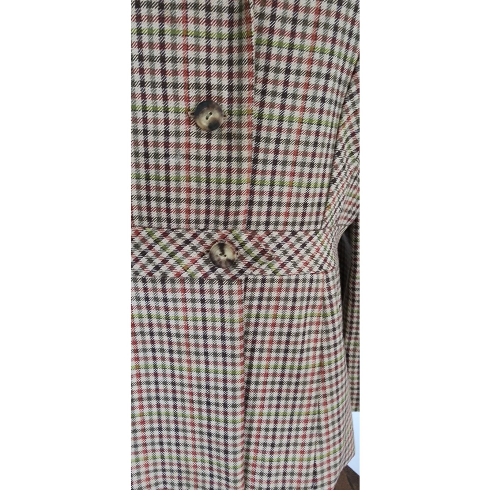 Vintage 1970s Bill Blass Wool Blazer Houndstooth Wool Jacket Neiman Marcus / L