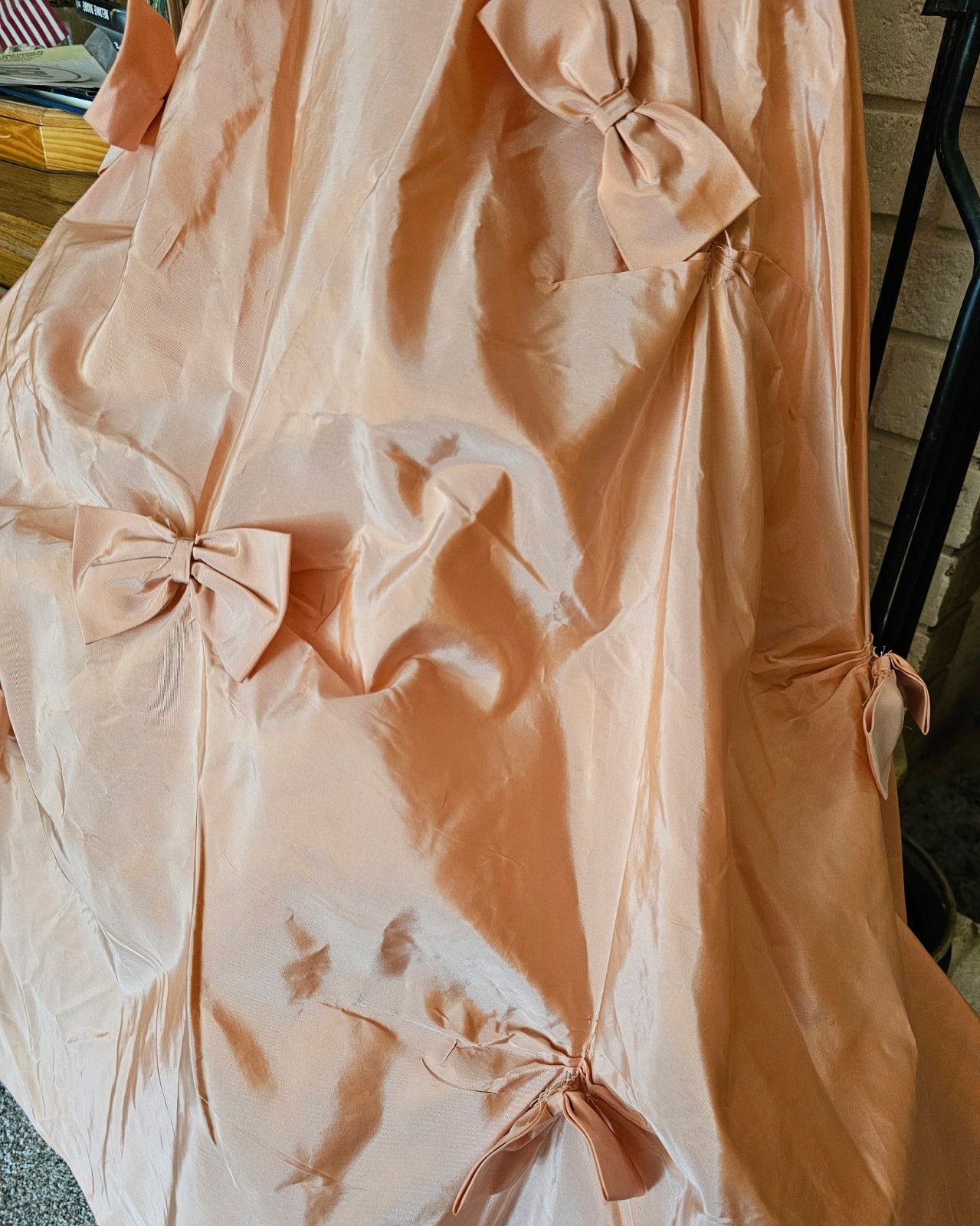 Pink Tafetta Cocktail Dress With Bows