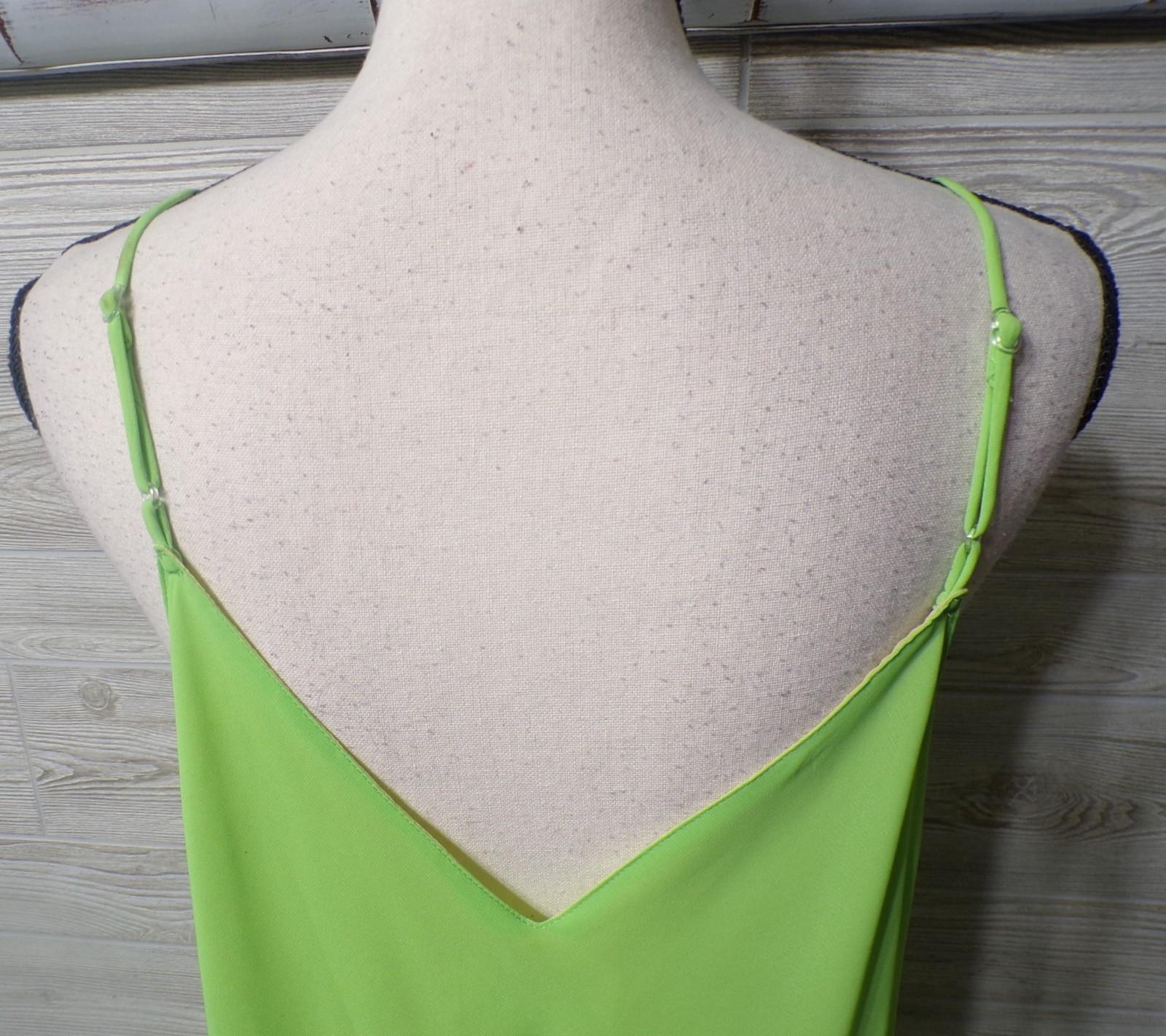 Vtg Slip Dress XL 2 pc Peignoir Chartreuse Purple Floral Embroidered Fairy Y2k