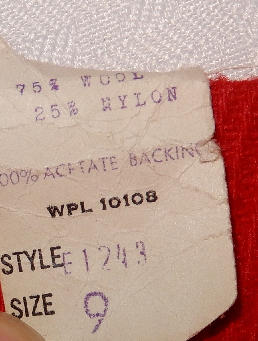 Vtg 1950’s MCM Kelita A line Red Wool & Nylon Corduroy Mini Skirt Beautiful HTF