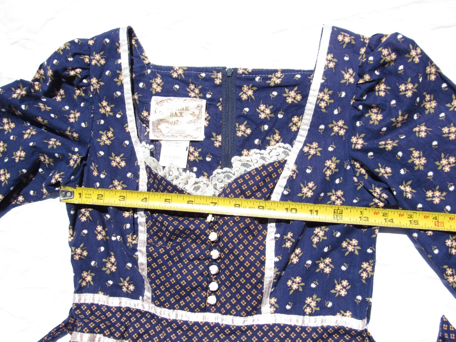 Vtg Gunne Sax Dress Jessica McClintock Prairie Cottage Core Western Victorian