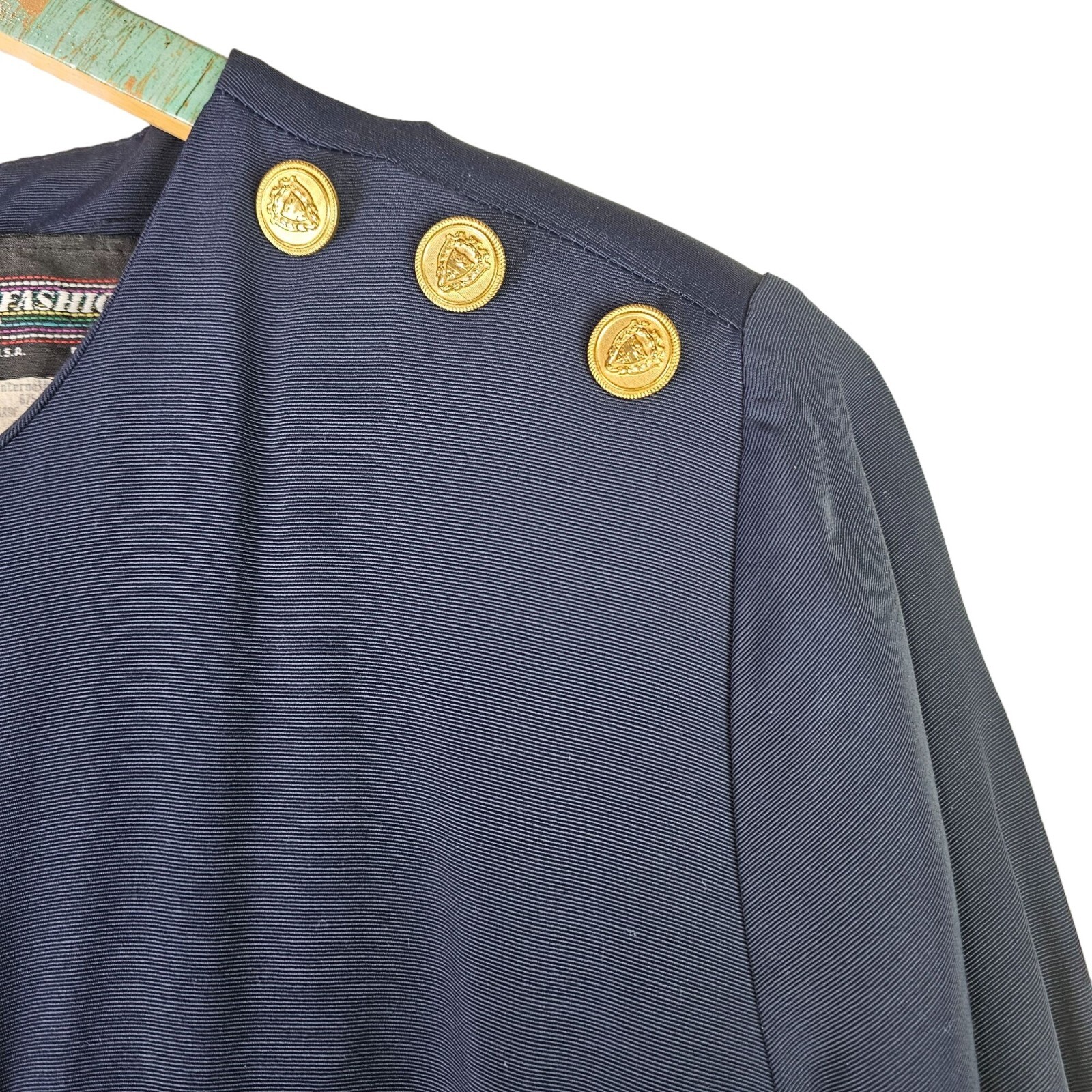 Vintage 90’s S.L. Fashions Crested Pocket Button Pleated Drop Waist Dress, 18WP