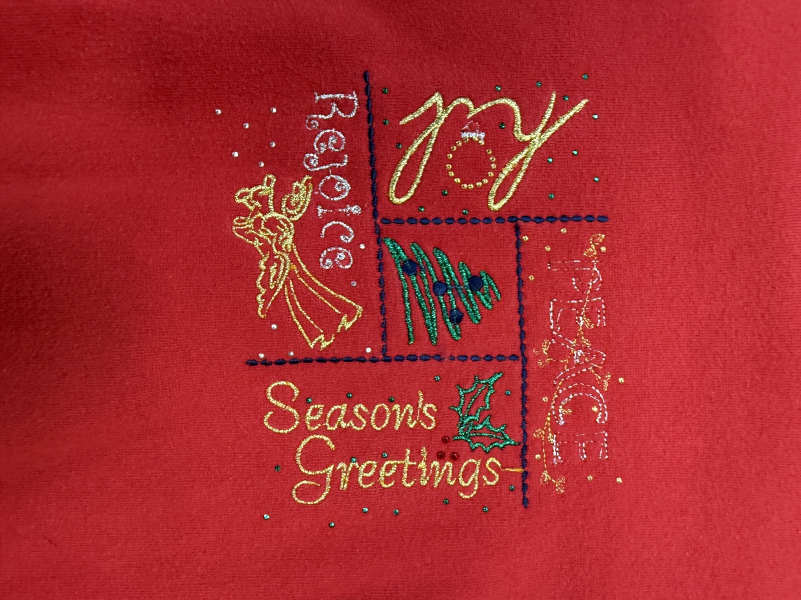 Vintage M&C Sportswear Red Christmas Sweatshirt Women’s Large Festive