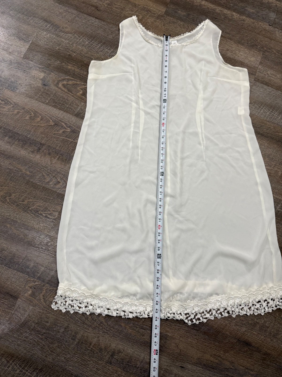 Vintage Katy D Kathryn Deene White Lace Slip Dress—Size 26/28 Made in USA White