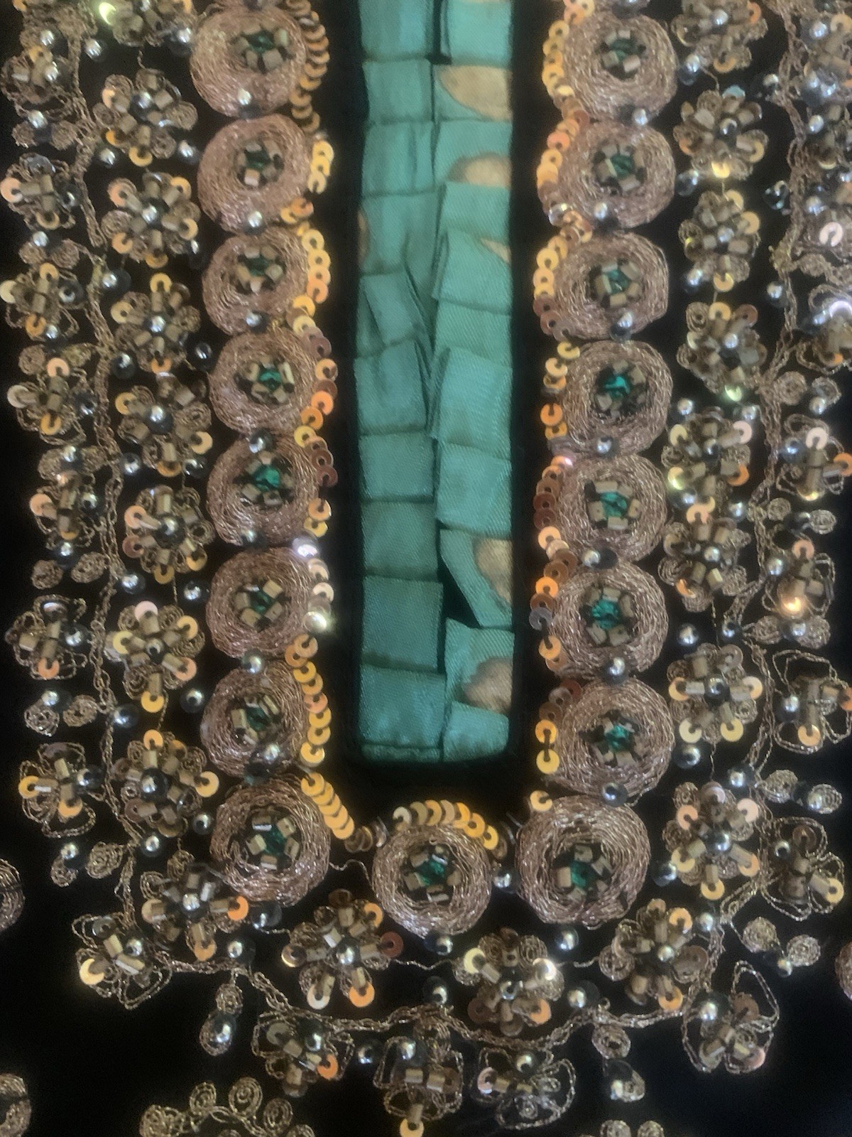 Vintage Indian Hand Beaded Tunic/ top Classic Boho Hippie Evening Event Wear