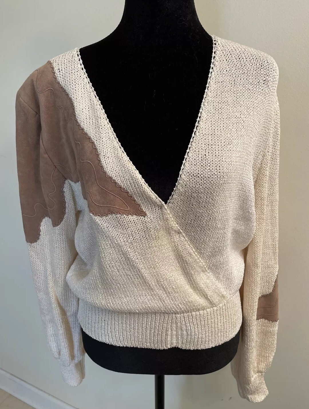 Vintage Adolph Schuman For Lilli Ann Sweater Woman Size 12 Wool Blend Knit VNeck