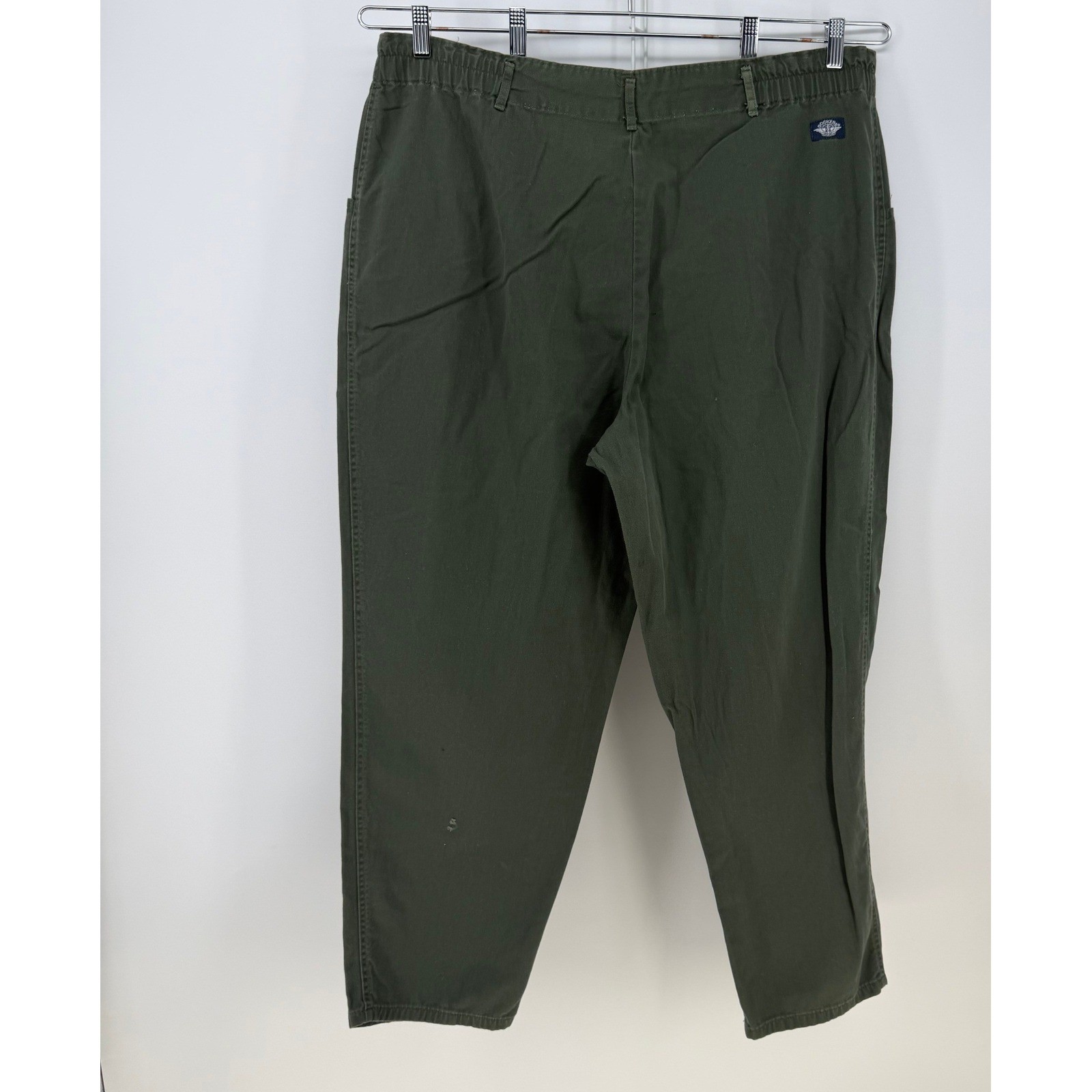 Dockers Pants Womens 24W Green Pleated High Rise Tapered Cotton Vintage 90s USA