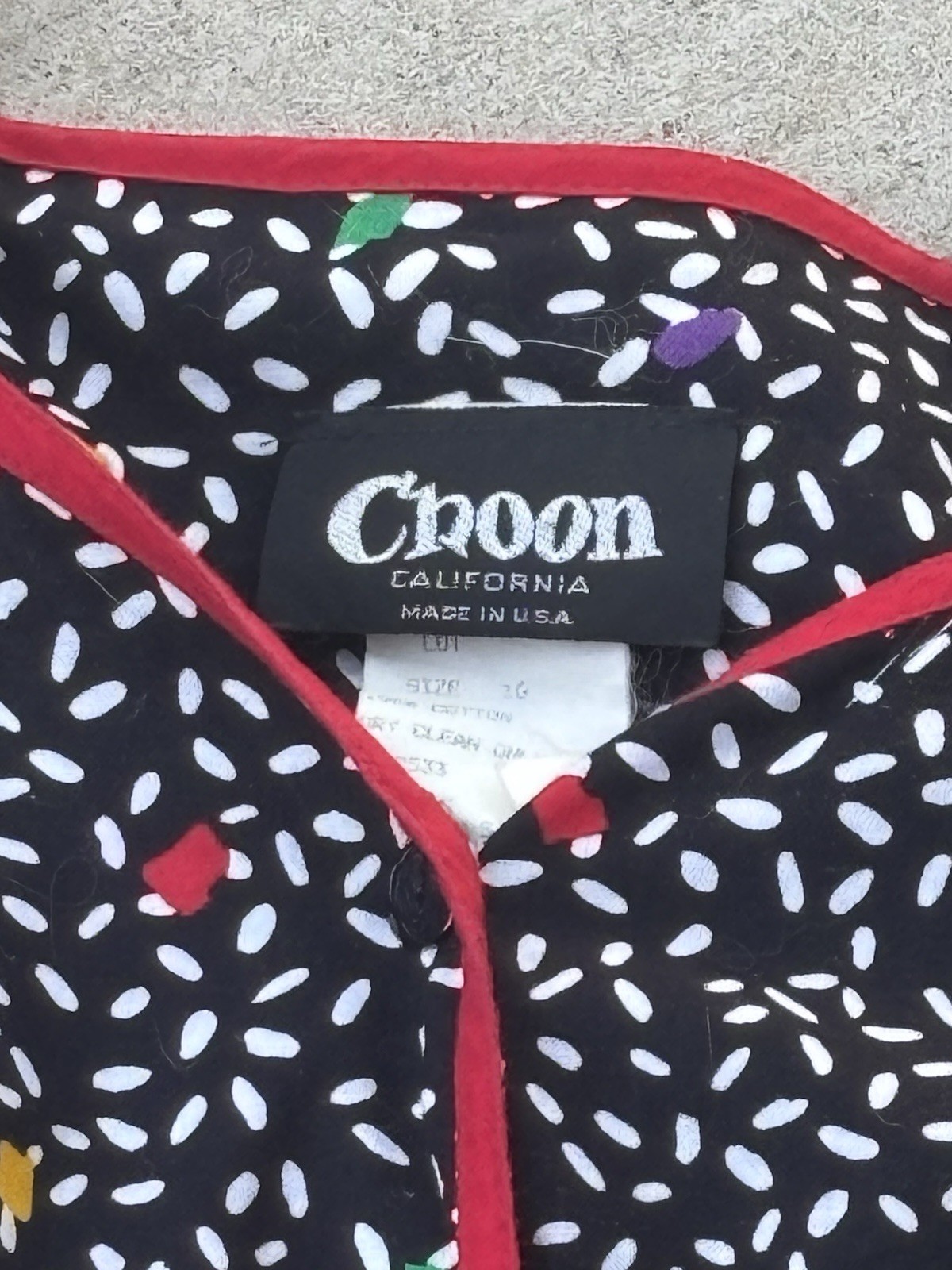 Vintage Choon California Dress Full Skirt Size 10 1980s