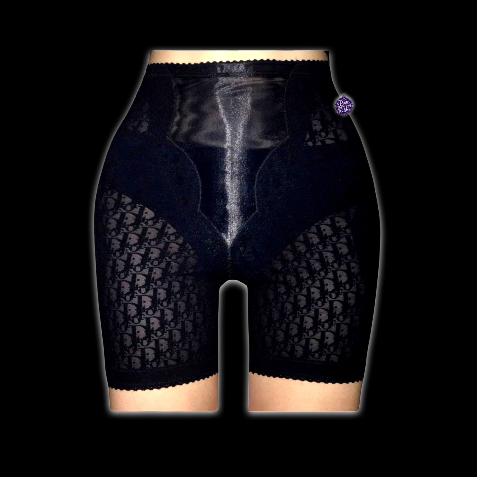Dior John Galliano Vintage 1990s Diorissimo Briefs Shaping Lace Black Shorts