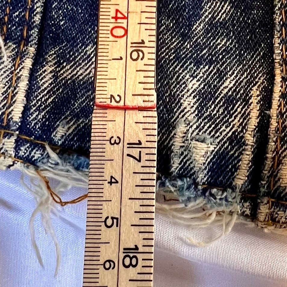 Learsi S Acid Wash Denim Jean Jacket Blue Fringe LaceUp Western 80s Retro Grunge