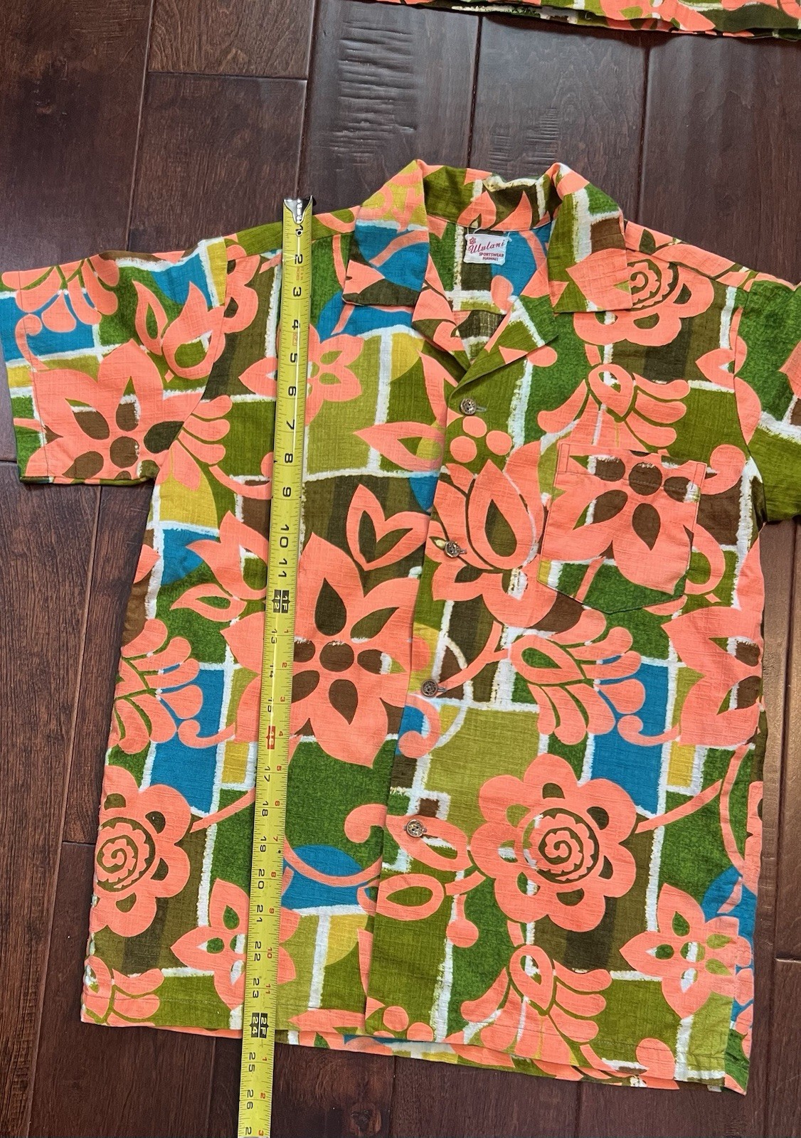 Vintage Ululani Hawaii Floral Hawaiian Aloha Shirt Womens Tiki See Measurements