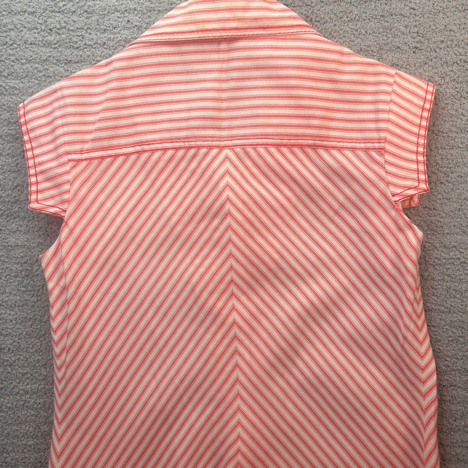 The Kollection Ltd Dress Vintage 70s Pink Stripe Size 8 Mod Retro Preppy Picnic