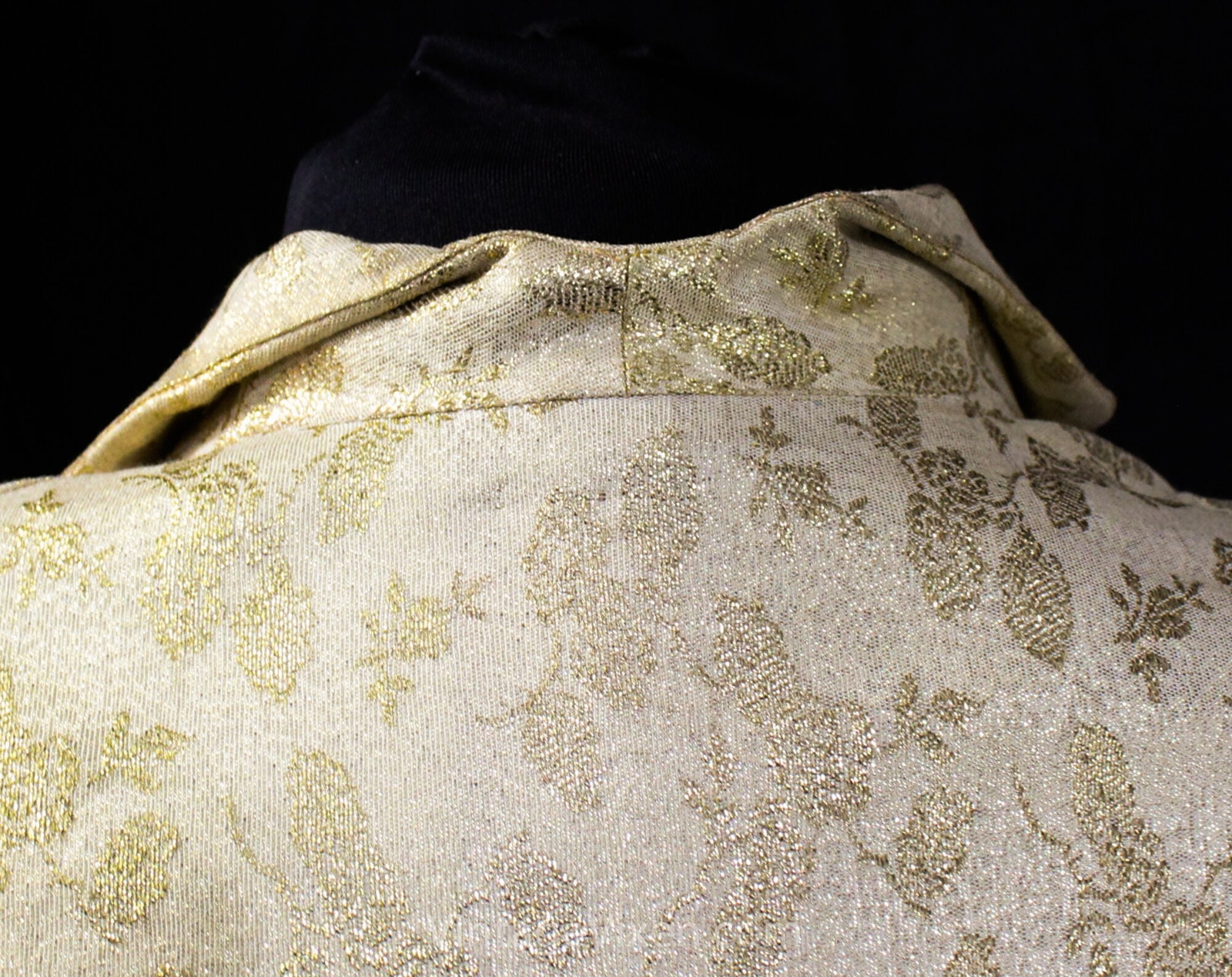 1950s Gold Lamé Jacket – Sexy 50s Metallic Glamour Girl Bolero – Small Bust 33