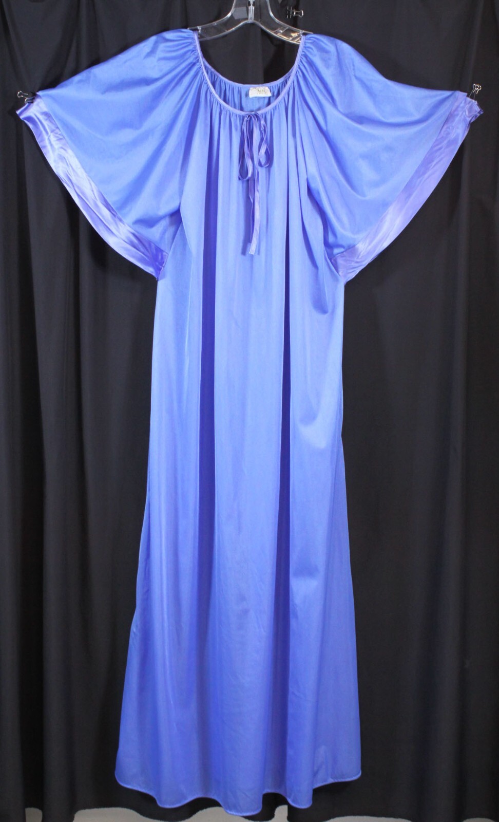 Amazing Vtg Stardust Nightgown Nightie Pajamas Nylon Butterfly Kimono Sleeves L