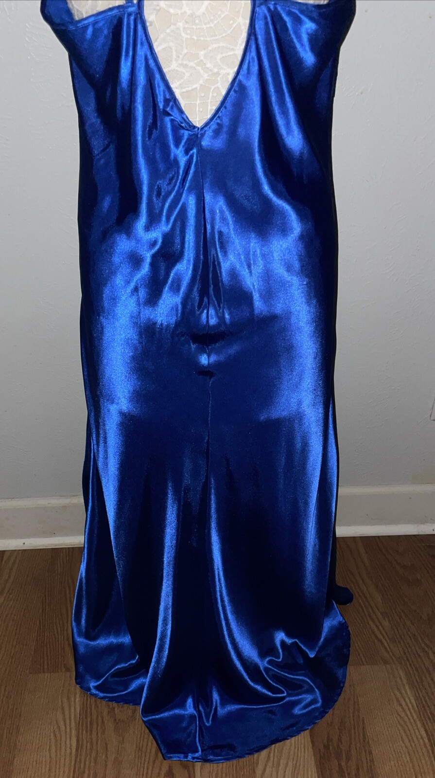 Amoureuse M 14/16 SATIN GLAMOUR Long GOWN Liquid NIGHTGOWN Lingerie Dress Plus