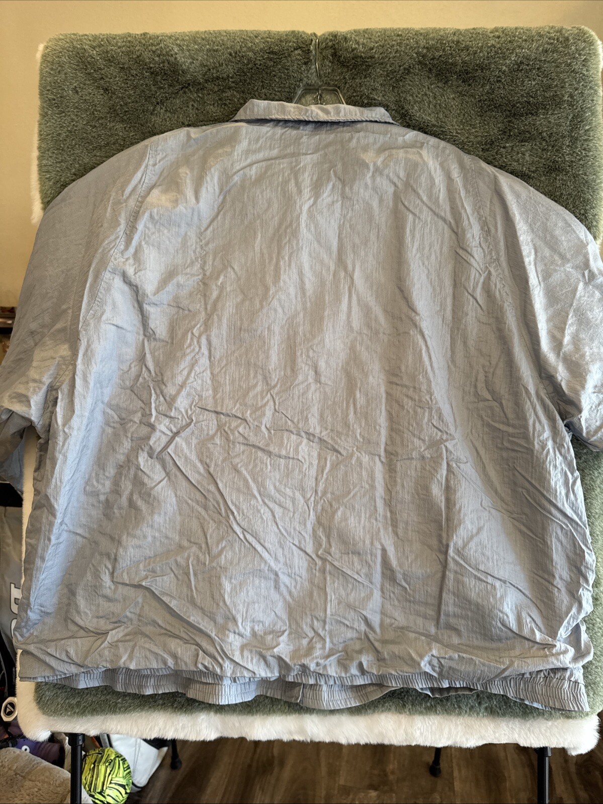 Vintage Metallic Silver bomber Jacket Windbreaker TUDOR COURT by HABAND, size 4X