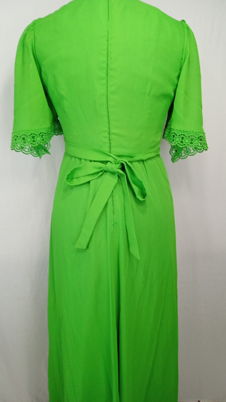 German Vintage 1970’s Women’s Green Evening Soiree Long Tall Dress 12