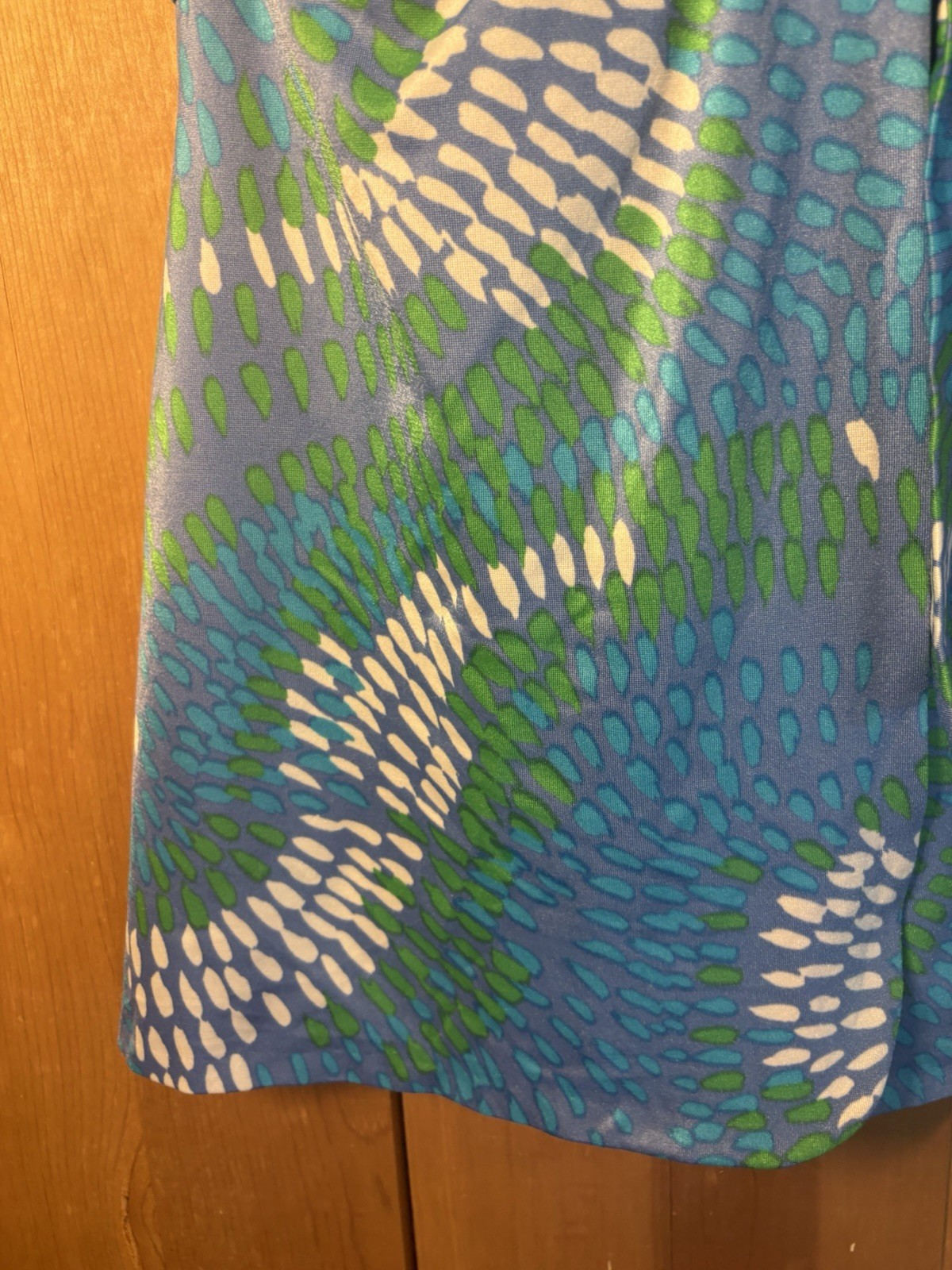 VTG 60s DeWeese Design Mini Swimdress Blue Floral Built In Bra Bust 36” Read